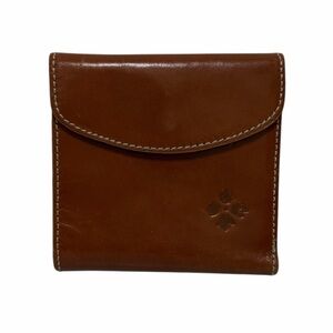 Patricia Nash Solid Caramel Square Leather Wallet